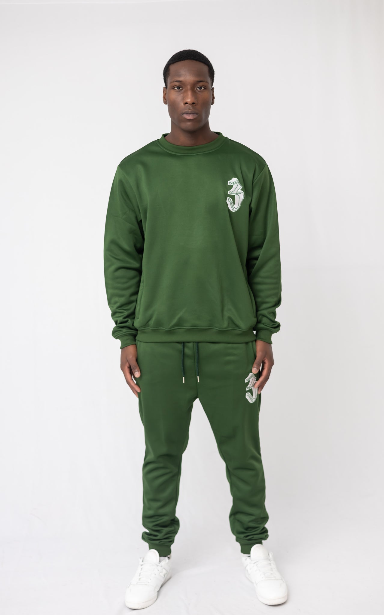 Forest Green Crewneck Suit