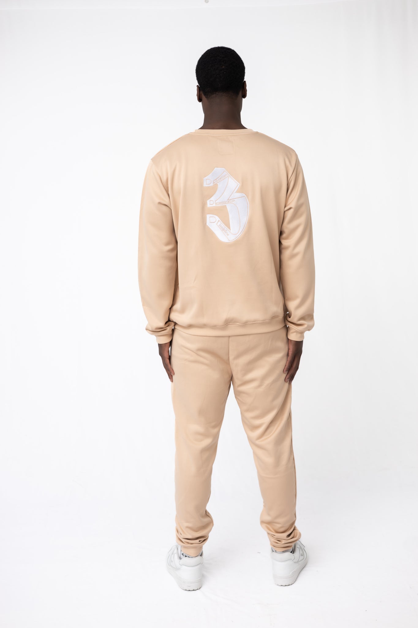 Beige Crewneck Tracksuit