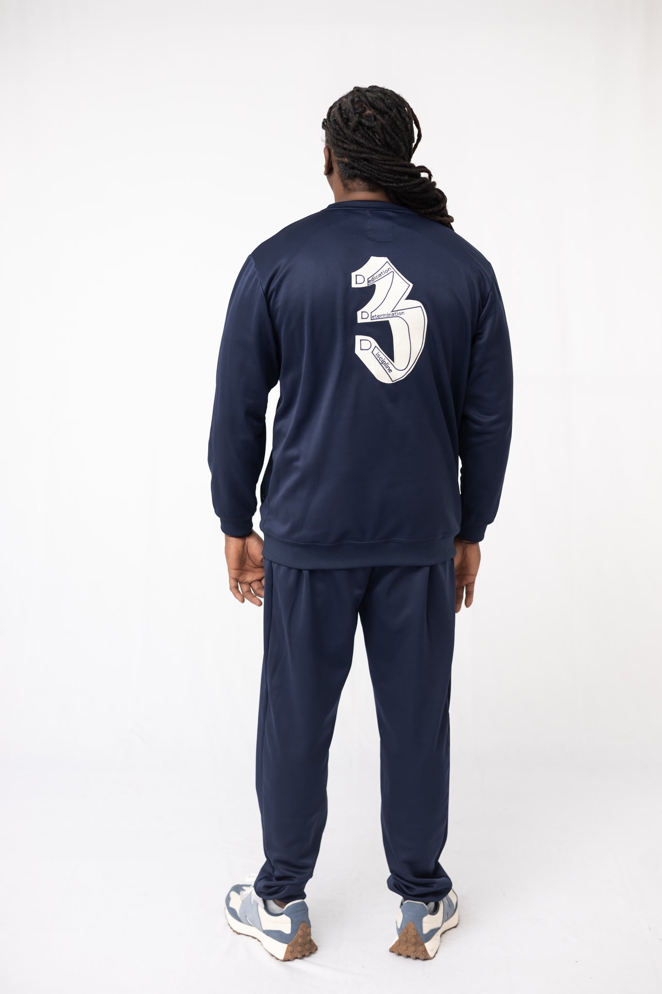 Navy Blue Crewneck Suit